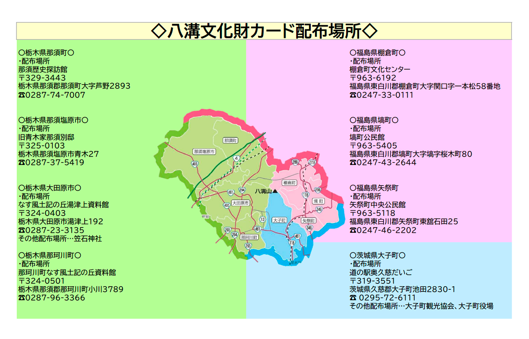 八溝山周辺地域「八溝文化財カード」